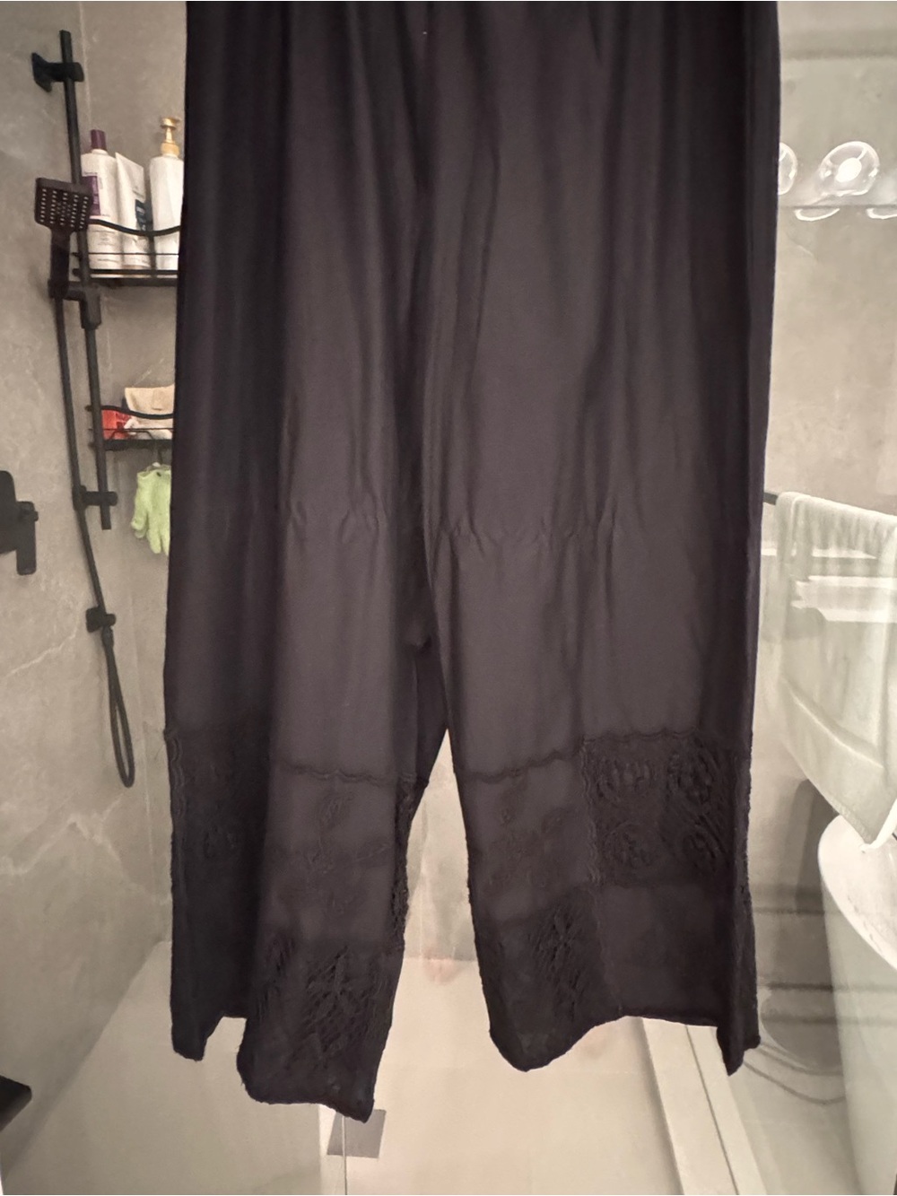 BNWT Lace-Trim Wide Leg Pants